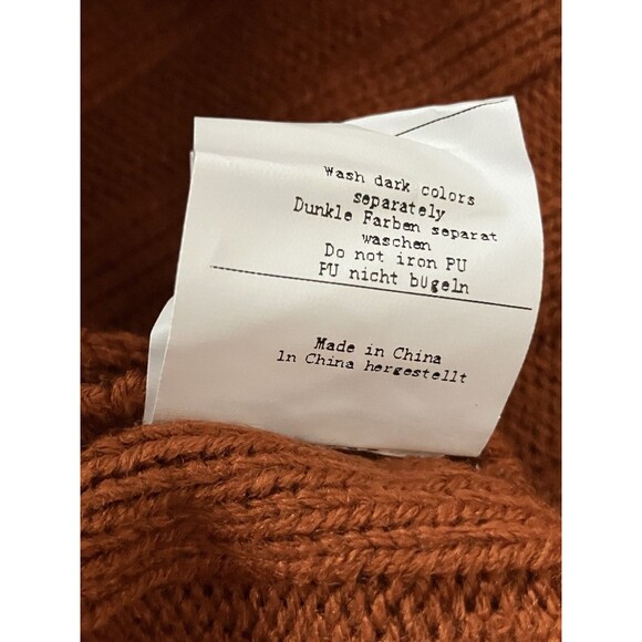 Grace Karin Sweater Dress Long Sleeve Terracotta Brown NWT Medium - Picture 5 of 5